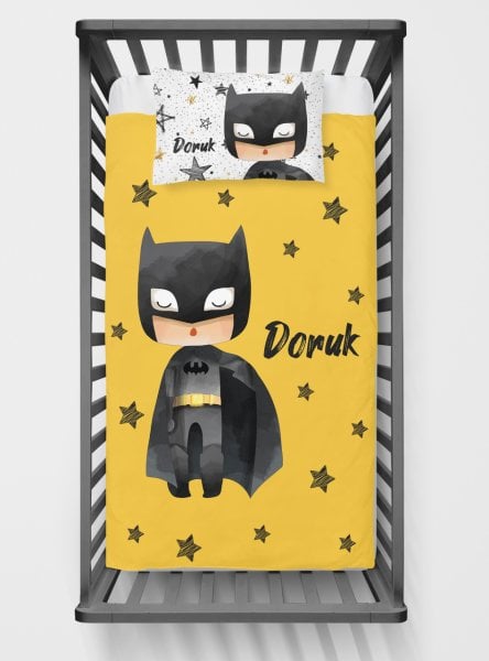 Kişiye Özel Bebek Yatak Örtüsü Batman