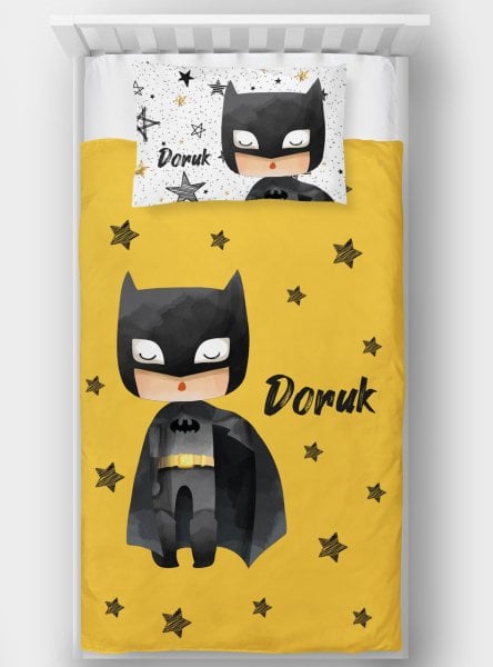 Kişiye Özel Tek Kişilik Yatak Örtüsü Batman