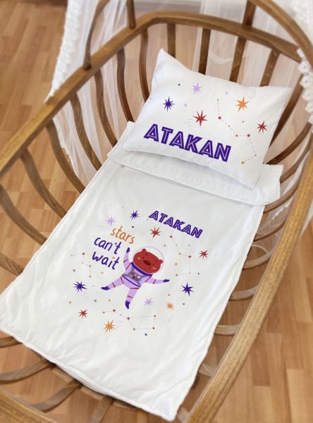 Anne Yanı Çift Taraflı Kişiye Özel Yorgan Seti
