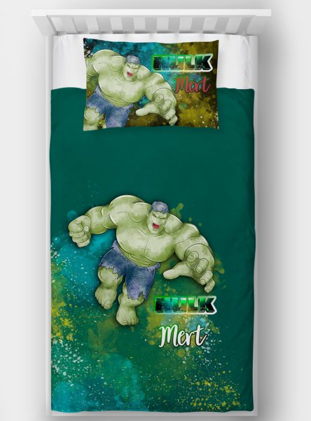 Kişiye Özel Tek Kişilik Yatak Örtüsü Hulk