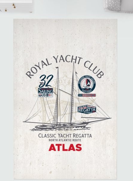 Kişiye Özel Dijital Baskı Halı Yacht Club