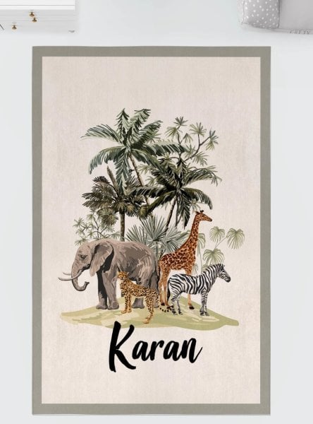 Kişiye Özel Dijital Baskı Halı Safari