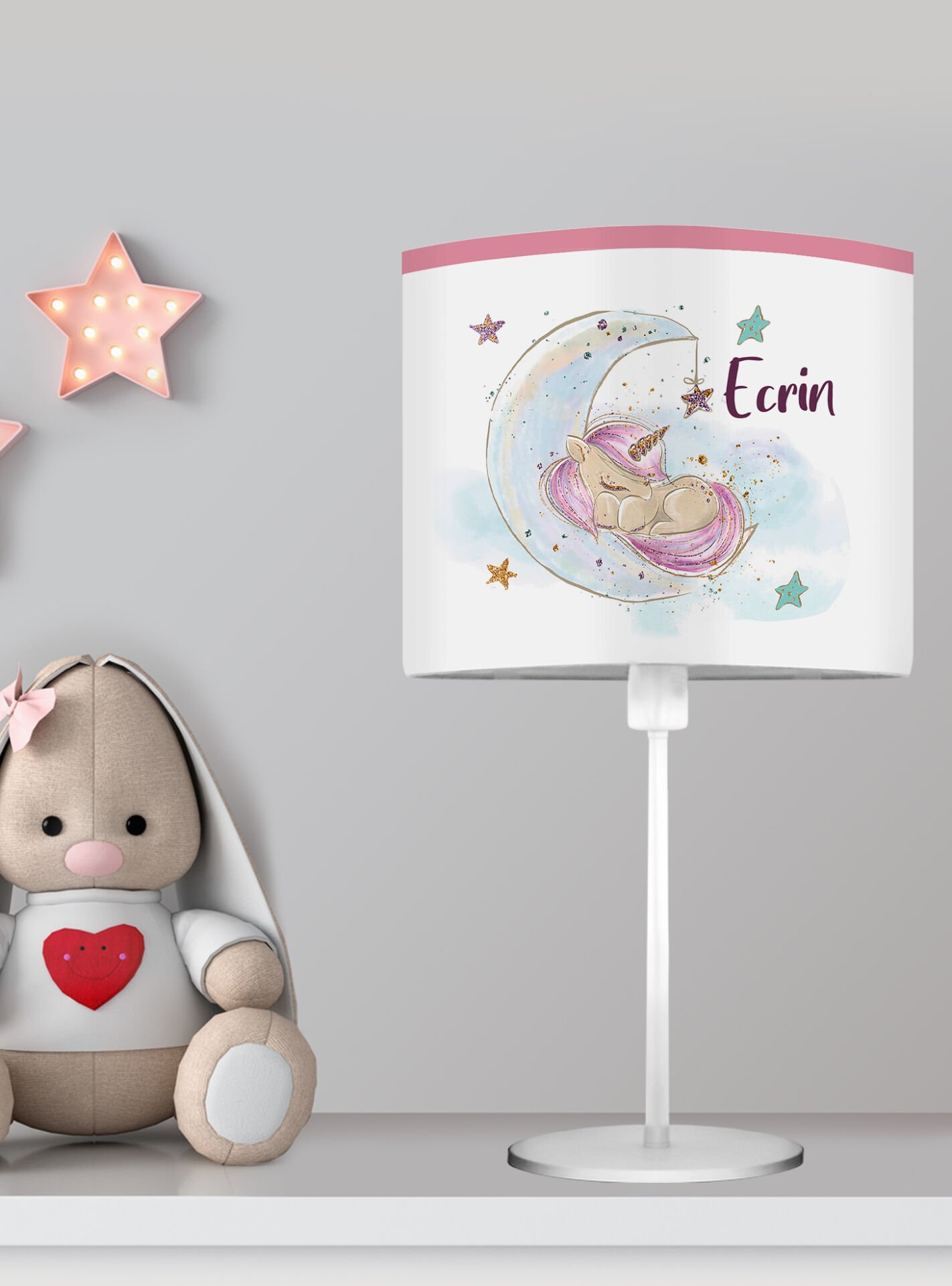 Kişiye Özel Başucu Abajur Unicorn