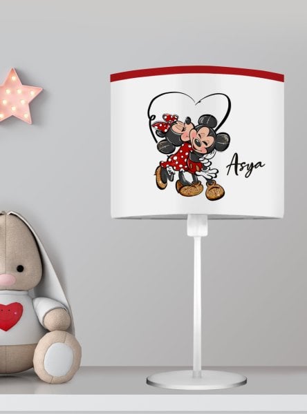 Kişiye Özel Başucu Abajur Minnie Mickey