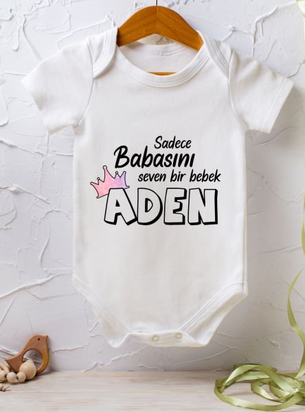 Kişiye Özel İsimli Tek Zıbın Bebek Body