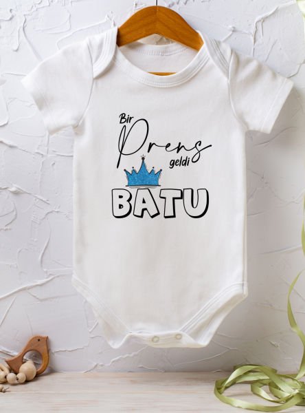 Kişiye Özel İsimli Tek Zıbın Bebek Body