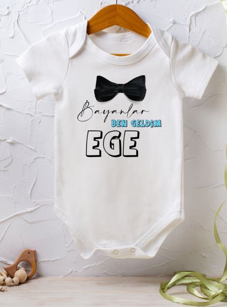 Kişiye Özel İsimli Tek Zıbın Bebek Body