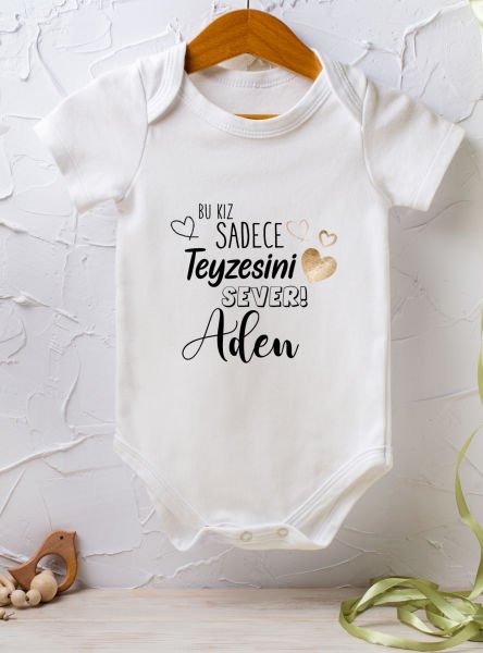 Kişiye Özel İsimli Tek Zıbın Bebek Body