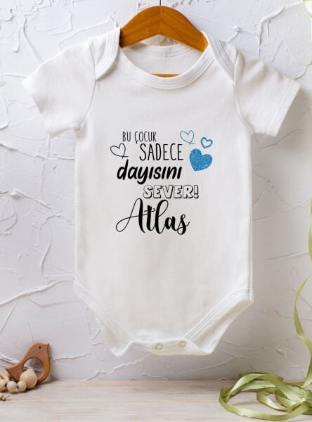 Kişiye Özel İsimli Tek Zıbın Bebek Body
