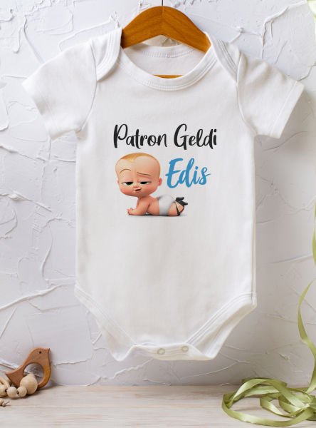 Kişiye Özel İsimli Tek Zıbın Bebek Body