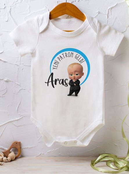 Kişiye Özel İsimli Tek Zıbın Bebek Body