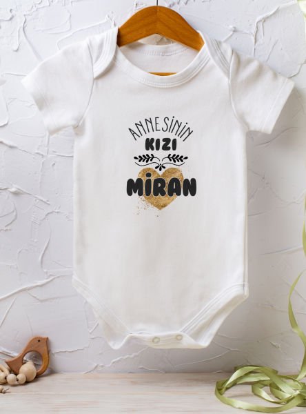 Kişiye Özel İsimli Tek Zıbın Bebek Body