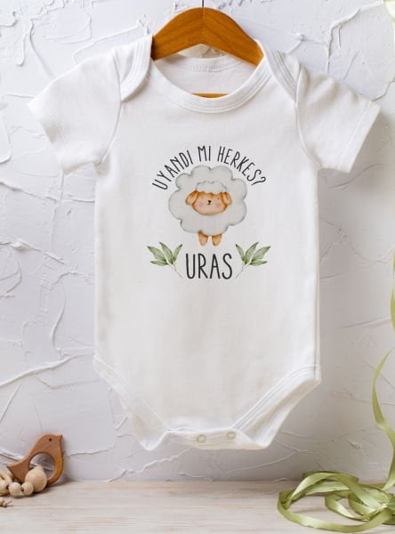 Kişiye Özel İsimli Tek Zıbın Bebek Body