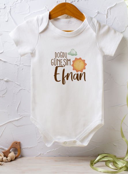 Kişiye Özel İsimli Tek Zıbın Bebek Body