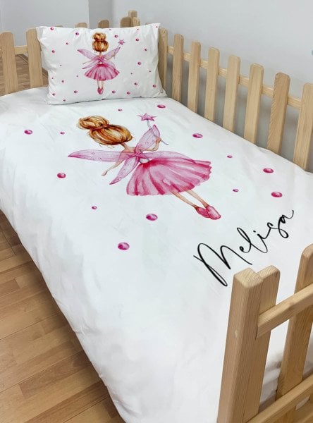 Kişiye Özel Montessori %100 Pamuk Nevresim Seti Peri Kızı