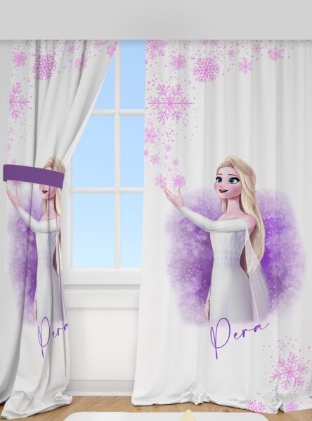 Kişiye Özel Baskılı Fon Perde Elsa