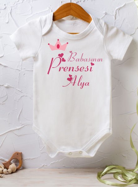 Kişiye Özel İsimli Tek Zıbın Bebek Body