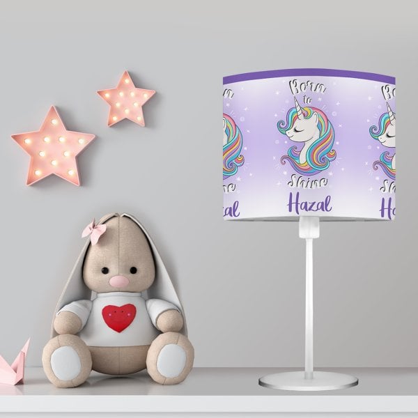 Kişiye Özel Başucu Abajur Unicorn