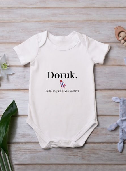 Kişiye Özel İsimli Tek Zıbın Bebek Body 6-9 aylık