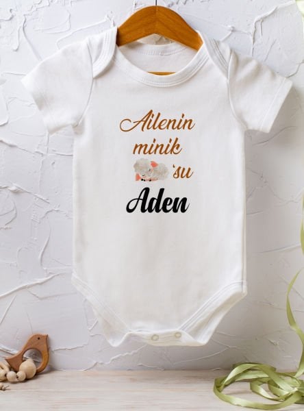 Kişiye Özel İsimli Tek Zıbın Bebek Body