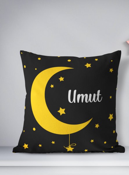 Kişiye Özel Çift Taraflı Kare Kırlent Kılıfı
