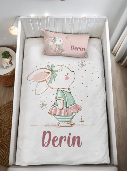 Kişiye Özel Bebek Nevresim Tavşan