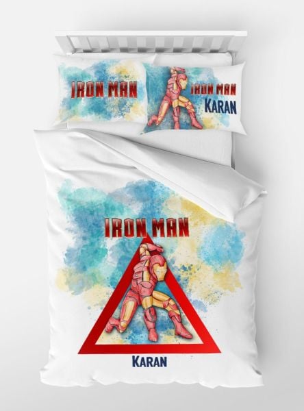 Kişiye Özel Tek Kişilik Nevresim Iron Man