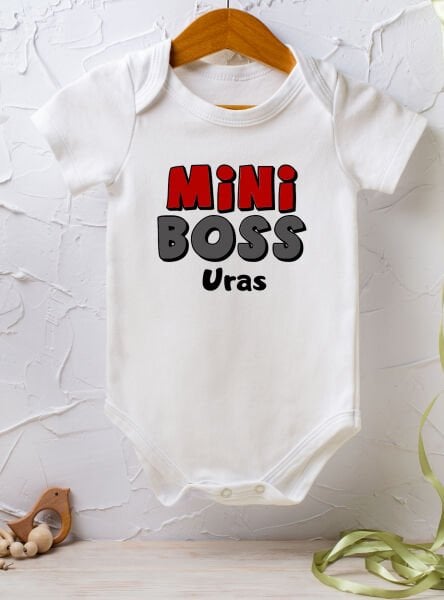 Kişiye Özel İsimli Tek Zıbın Bebek Body