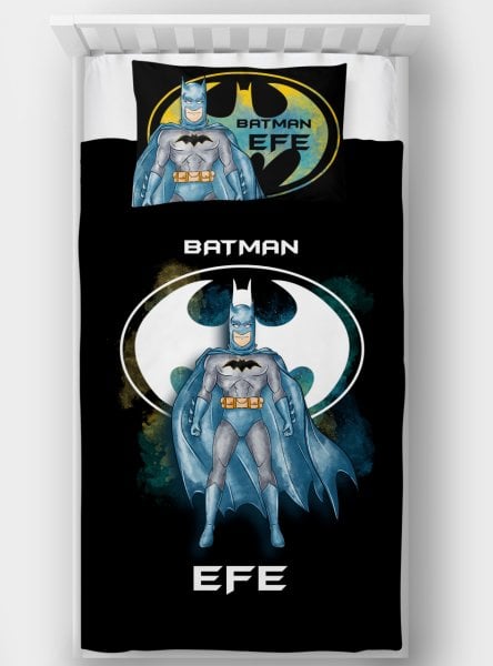 Kişiye Özel Tek Kişilik Yatak Örtüsü Batman