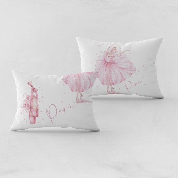 Kişiye Özel Bebek Yastık Kılıfı Balerin