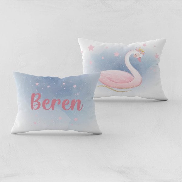 Kişiye Özel Bebek Yastık Kılıfı Kuğu