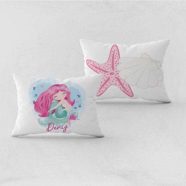 Kişiye Özel Bebek Yastık Kılıfı Deniz Kızı