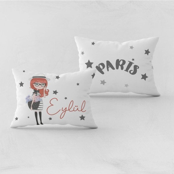 Kişiye Özel Bebek Yastık Kılıfı Paris