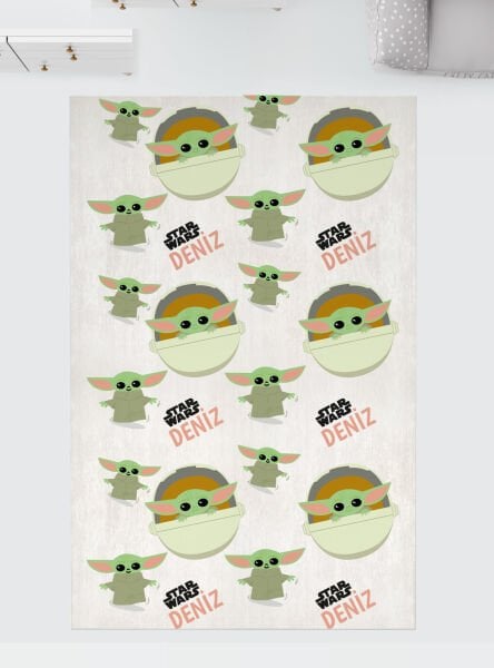 Kişiye Özel Dijital Baskı Halı Star Wars Yoda