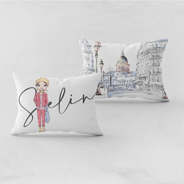 Kişiye Özel Bebek Yastık Kılıfı Paris