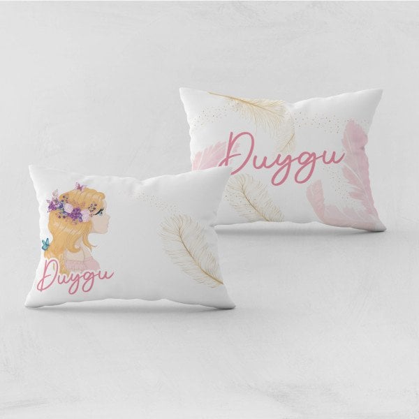 Kişiye Özel Bebek Yastık Kılıfı Çiçekli Kız