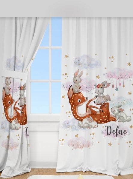 Kişiye Özel Fon Perde Bambi
