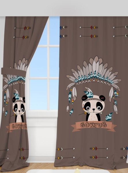 Kişiye Özel Fon Perde Panda