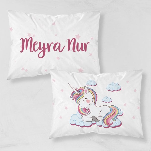 Kişiye Özel Çocuk Yastık Kılıfı Unicorn