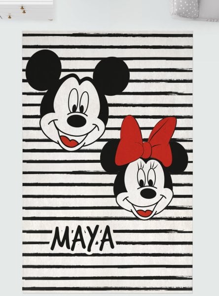 Kişiye Özel Dijital Baskı Halı Minnie Mickey