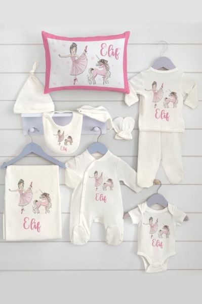 Kişiye Özel 10 lu Organik Hastane Çıkışı Unicorn Balerin