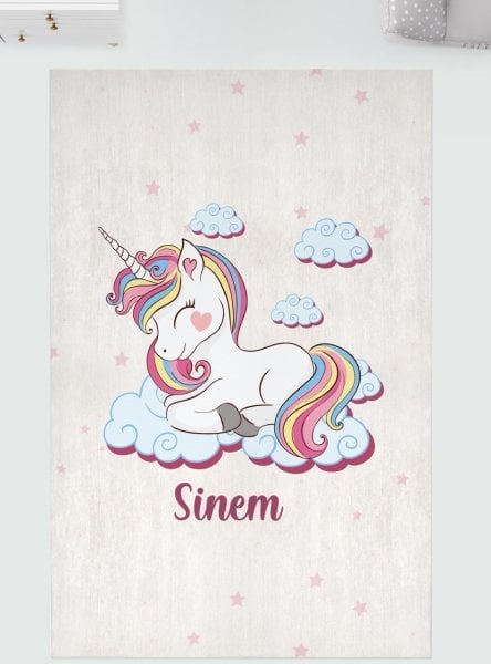 Kişiye Özel Dijital Baskı Halı Unicorn