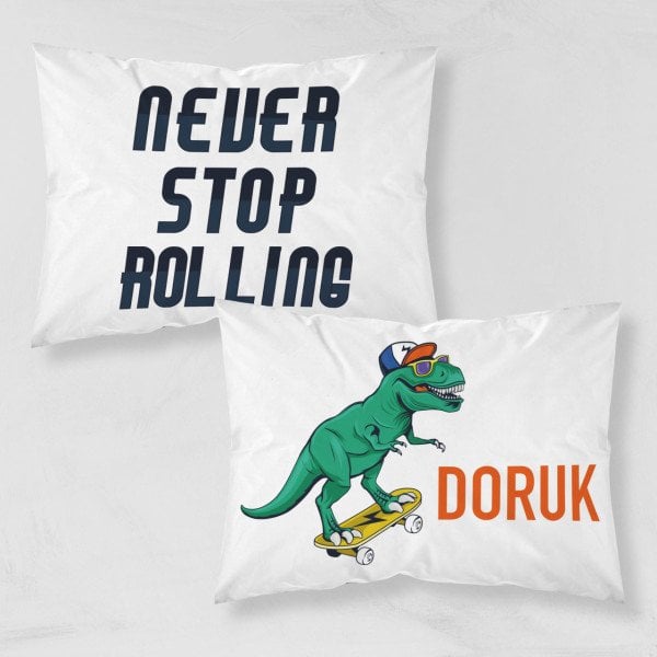Kişiye Özel Çocuk Yastık Kılıfı Dinazor
