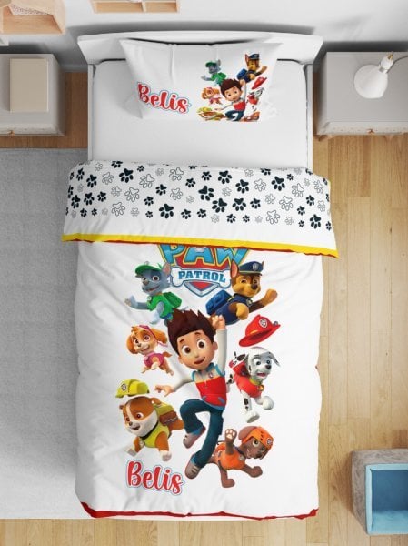 Çift Taraflı Pamuk Saten Nevresim Seti Paw Patrol