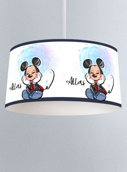 Kişiye Özel İsimli Sarkıt Avize Mickey Mouse