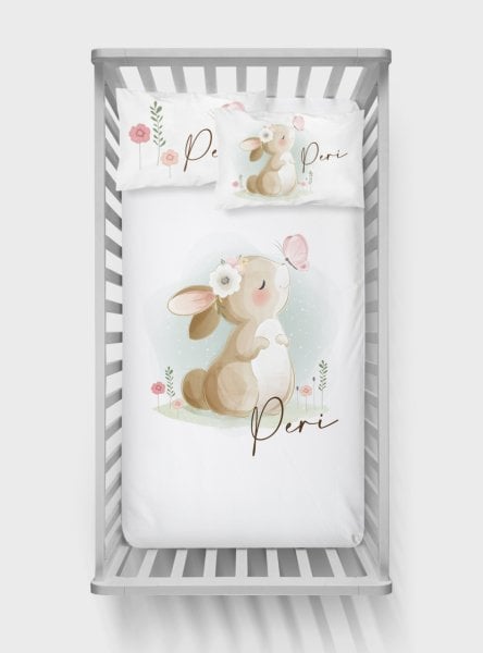 Bebek Lastikli Çarşaf Set (60x120cm+15) + (35x45) 2 adet yastık kılıfı