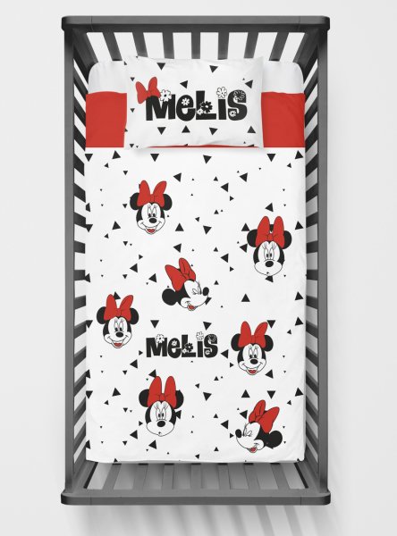 Kişiye Özel Bebek Yatak Örtüsü Minnie Mouse