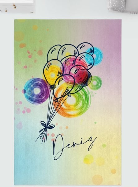 Kişiye Özel Dijital Baskı Halı Balon