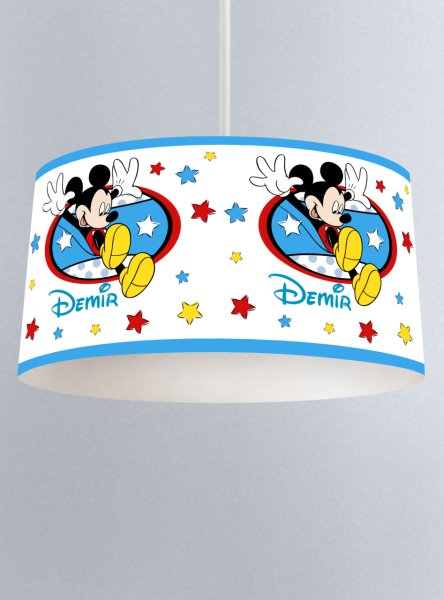 Kişiye Özel İsimli Sarkıt Avize Mickey Mouse