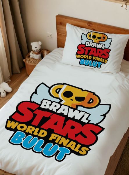 Kişiye Özel Tek Kişilik Nevresim Brawl Stars